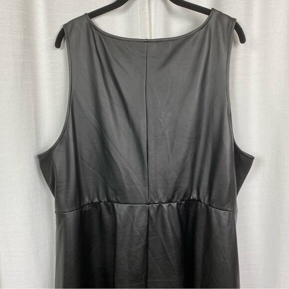 Torrid Black Faux Leather Skater Dress Sz.4 - Picture 12 of 16